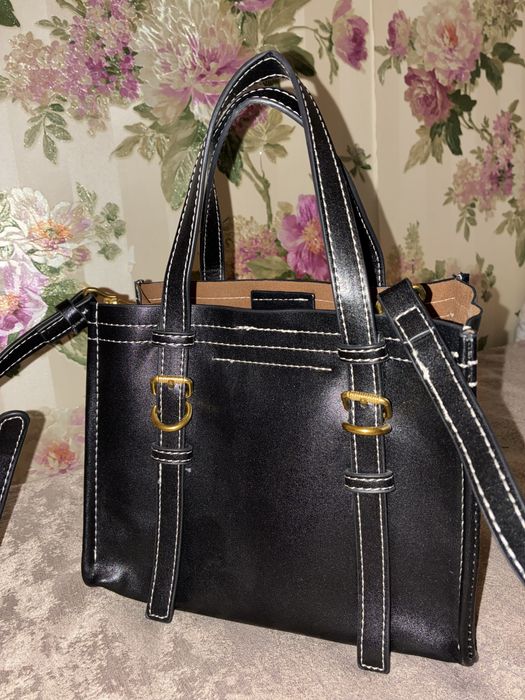 Черна дамска чанта ZARA