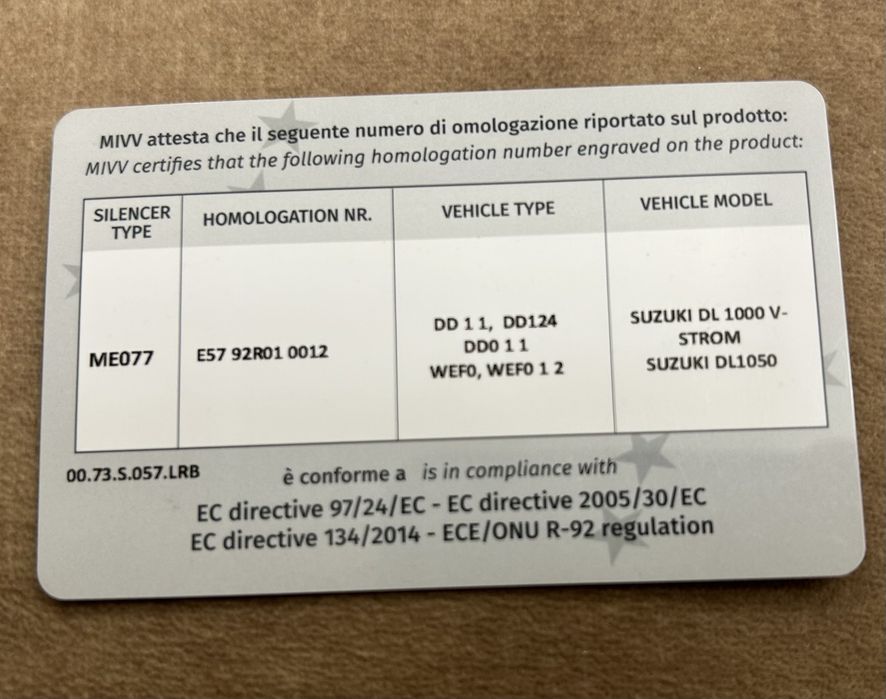 Evacuare  MIVV DESERT EXPRESS HRT Special Edition Suzuki VSTROM 1000/1050, cu omologare