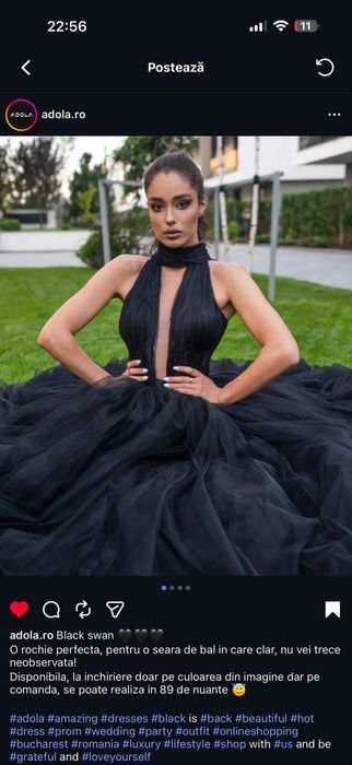 Rochie Adola Black Swan