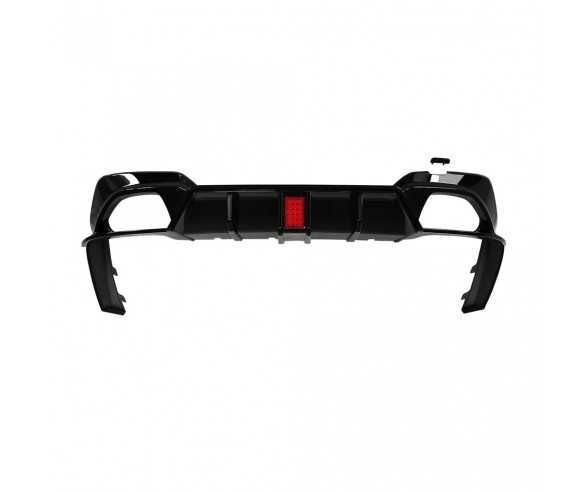 Difuzor LED cu Splitere Bara M BMW G20 G21, Evacuari Duble, 340 style