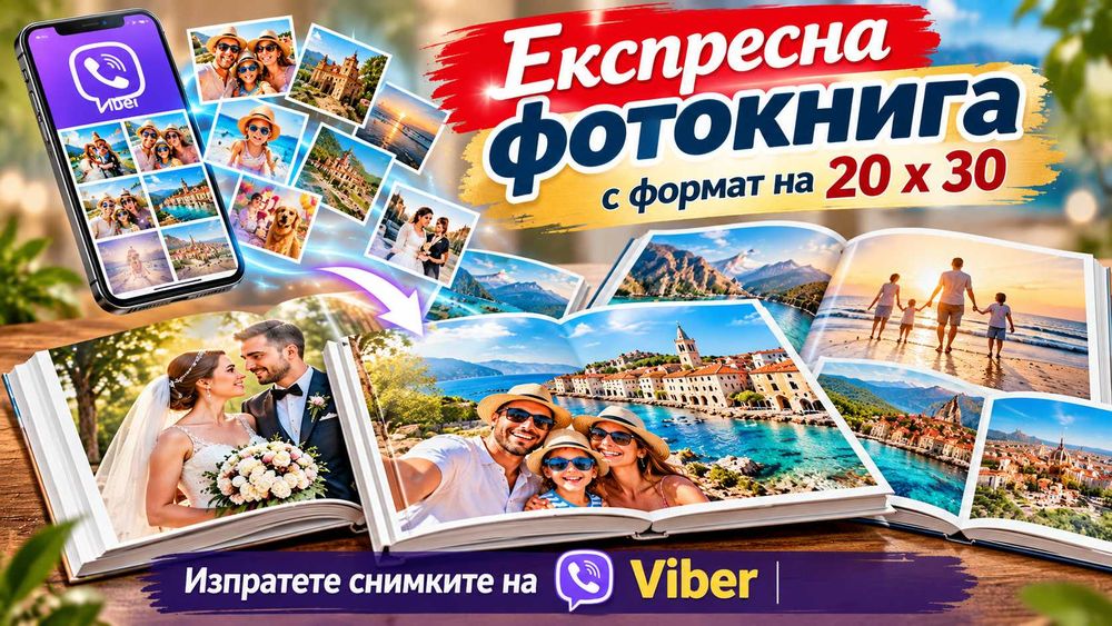 Фотокнига със снимки от вашия телефон,сватбени,семейни и други