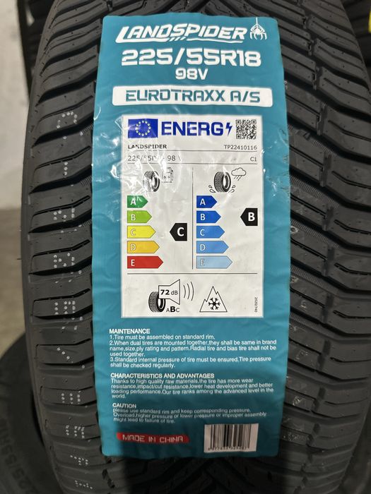 Нови всесезонни гуми LANDSPIDER EUROTRAXX A/S 225/55R18 98V БОРД 2255518