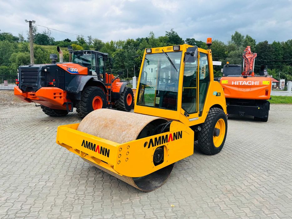 Cilindru compactor Ammann AC70, 8 tone, 4.741 ore functionare, dubla vibrare, stare TOP !