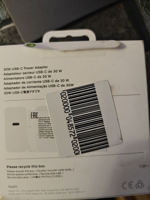 Адаптер питания Apple 30W USB-C Power Adapter