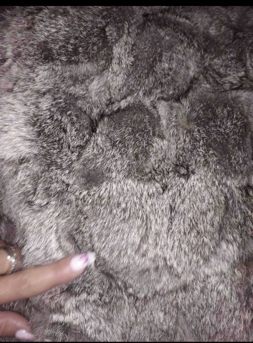 Кожено палто от естествен косъм