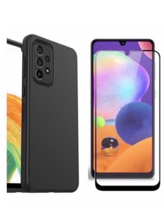 Folie Sticla Curbata + Husa Silicon Samsung A05s/A42/A32/A34/A06/A16