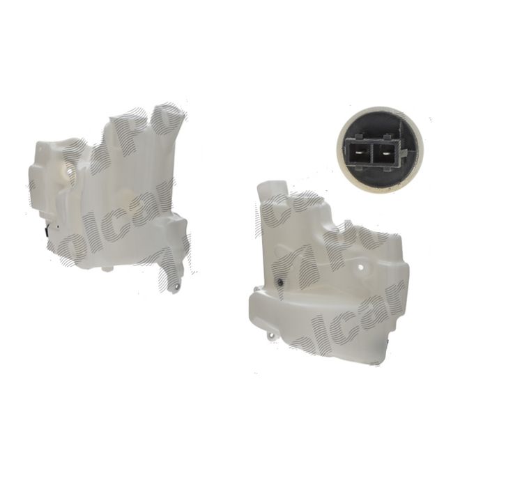 Rezervor spalator parbriz Mercedes Clasa GL (X164), 08.2006-06.2012; Clasa ML (W164), 07.2005-11.2011, fara pompa spalator parbriz, cu sistem spalare faruri, cu senzor nivel lichid, cu gauri pentru 2 pompe spalare