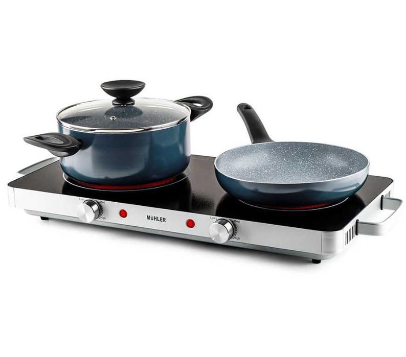 НОВ! Двоен керамичен бързонагряващ котлон