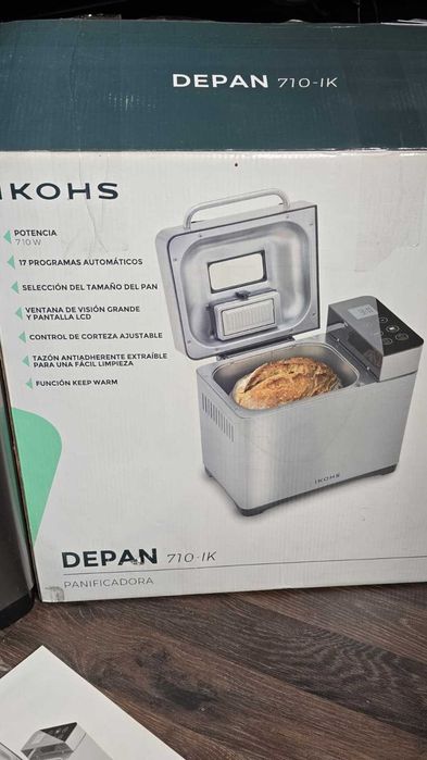 Aparat de făcut pâine IKOHS Depan 710-IK, 17 programe, 710 W, cu LCD
