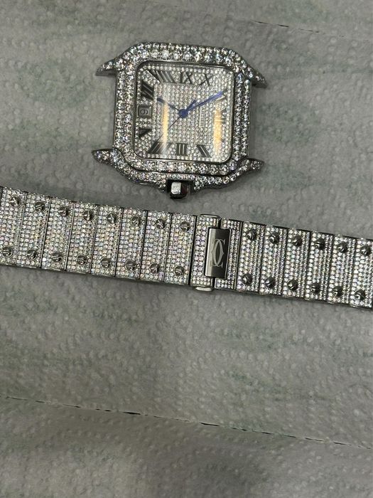 Iced out Cartier Santos