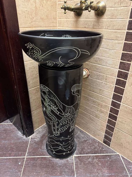 Мивка за Баня комплект с огледало,Тоалетна,WC,Свободно стояща мивка