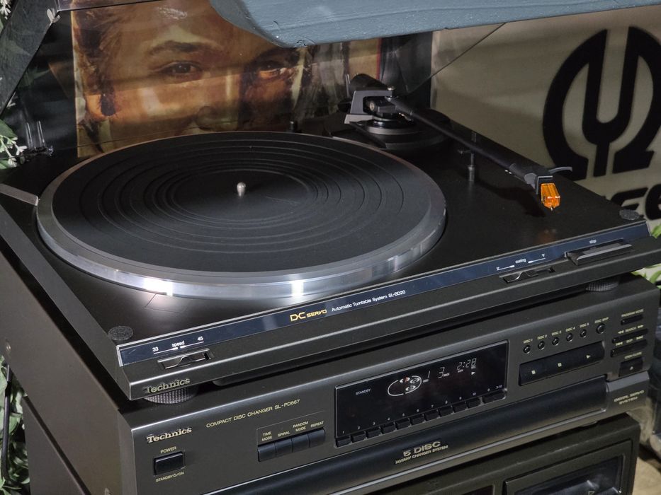 Linie audio TECHNICS, cd player 5 disc, dublu deck, amplituner, pick-up  hifi stereo retro