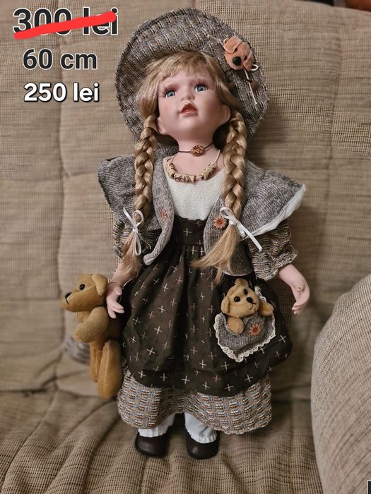 Păpuși mari din porțelan(60/68 cm)
