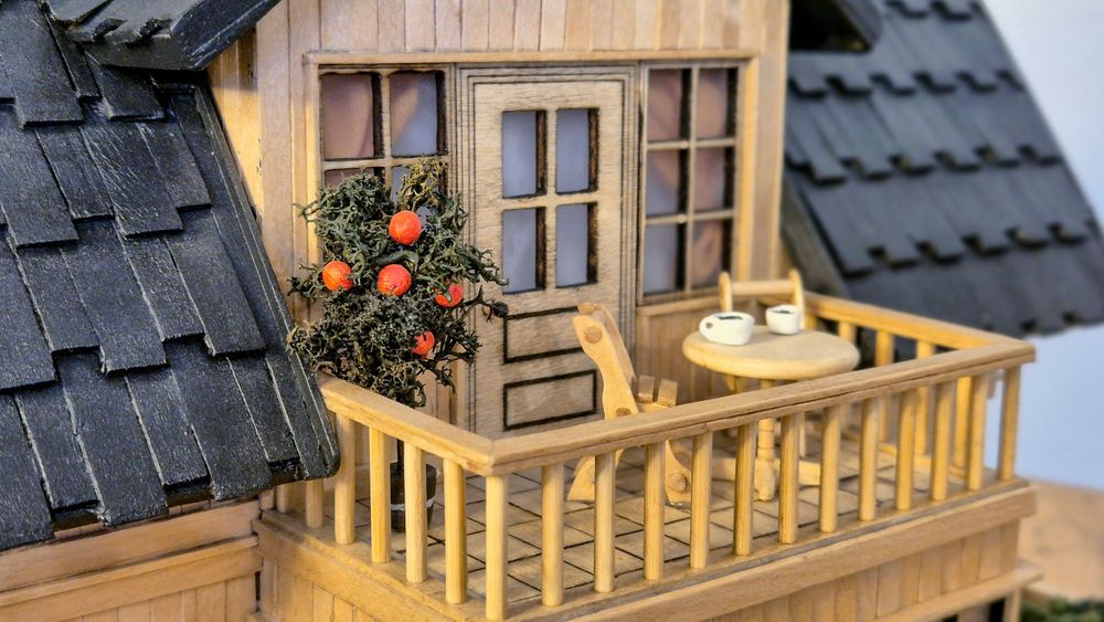 Casuta Taramul Viselor miniatura handmade