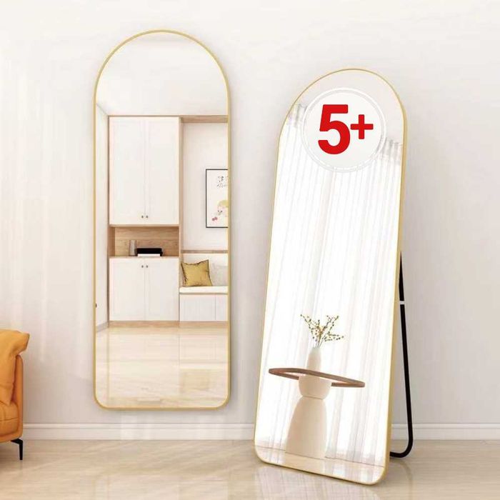 зеркало в полный рост 170x65 см с подсветкой белый черный золотой