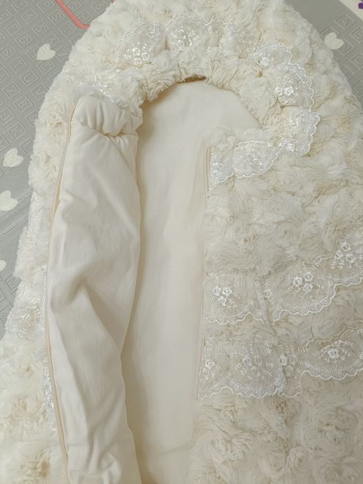 Конверт кокон ажур барашек