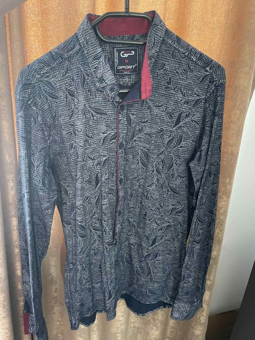 Мъжка риза тъмносиня