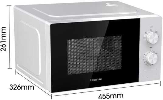 Микровълнова печка Hisense 20L (H20MOWP1) Бяла 700W лесна за почистван