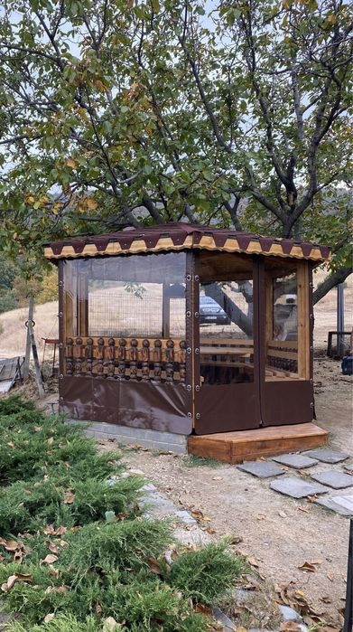 Ветроупорни завеси кристал винил PVC тенти сенници брезент найлон