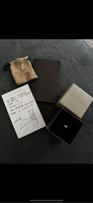 Inel logodnă diamant 0.31 ct aur 18K TEILOR cu certificat