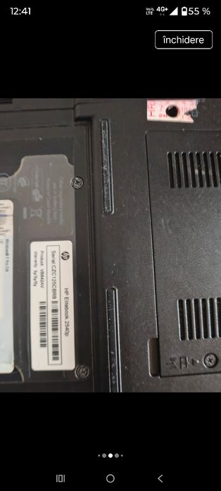 Vând Elitebook-2540p stare bună, licența windows