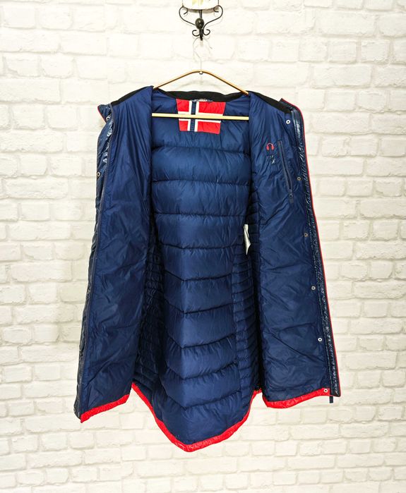 Bergans Оригинално дамско пухено дълго яке Parka с качулка размер М