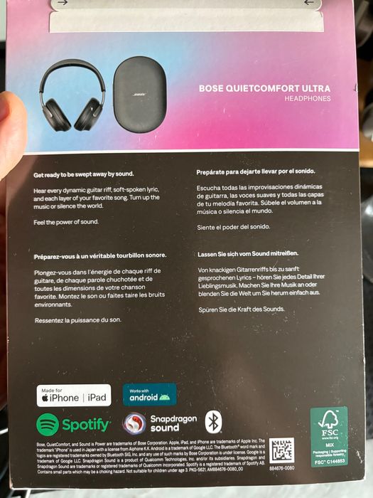 Casti Bose cu anulare zgomot QuietComfort Ultra, Negru