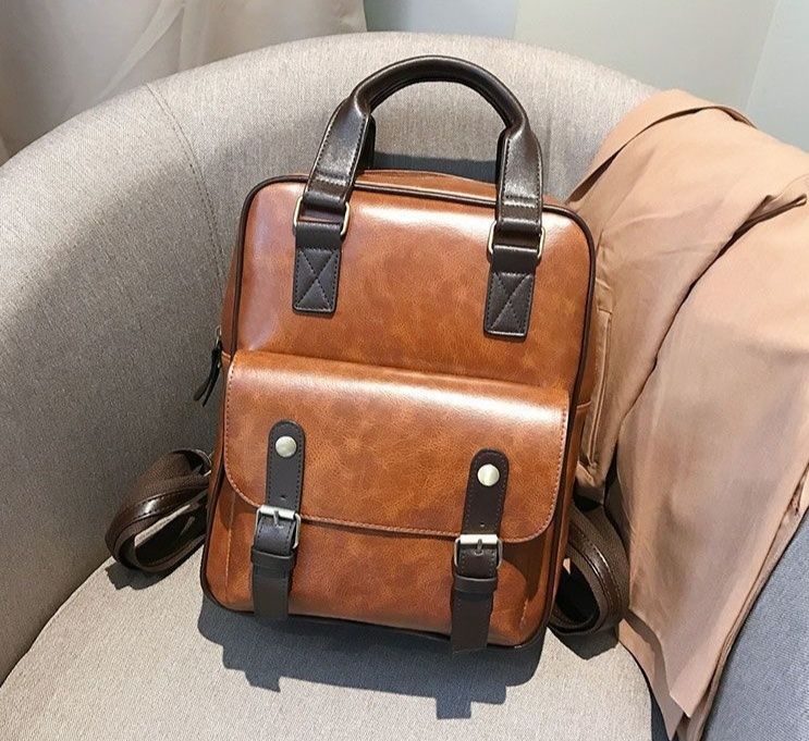 женский классический рюкзак сумка удобная кажанная, размер 26-33 см
ор