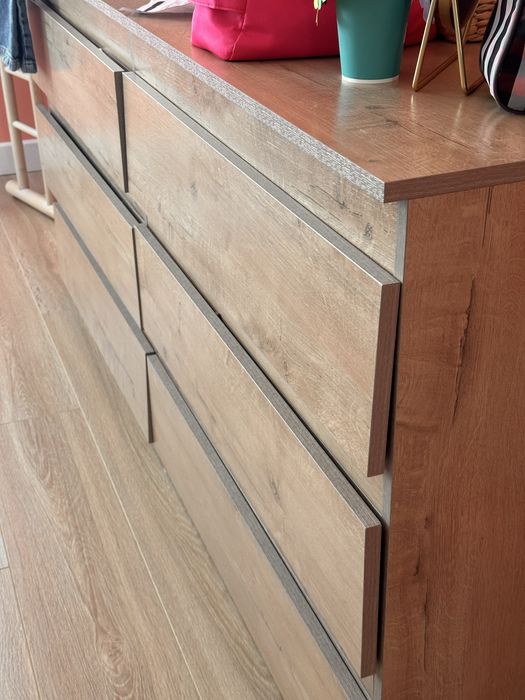 Комод с 6 ящиками, цвет дуб