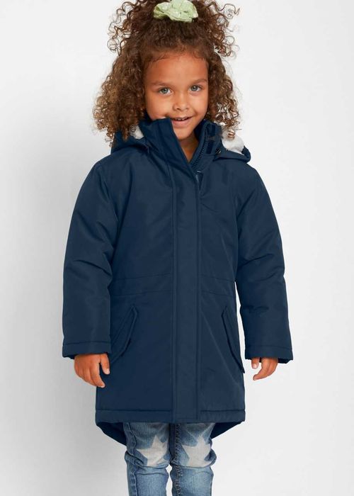 Утепленная парка для девочки со съемным капюшоном