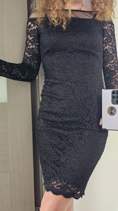 Rochie neagra din dantela