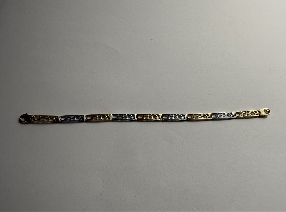 Brățară de aur alb si galben de 14k impecabilă.