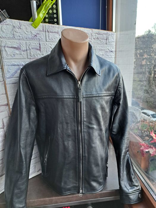 мъжко яке,кожено черно яке,сако,Hugo Boss