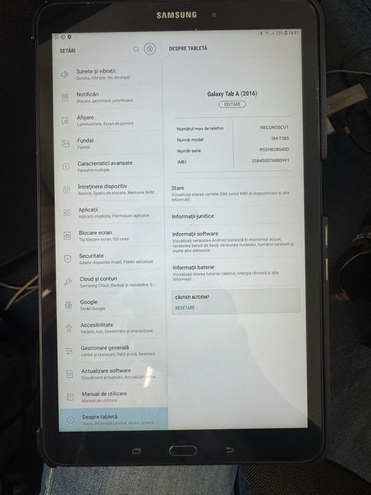 Vand tableta Galaxy Tab A(2016)