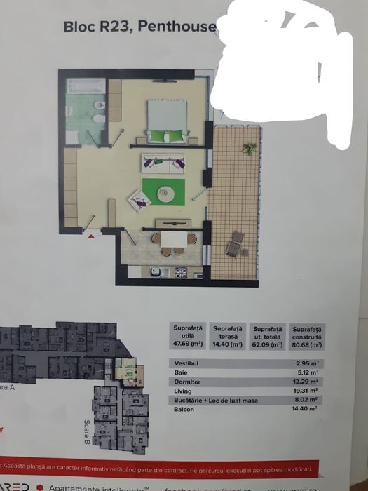 Apartament cu doua camere ARED