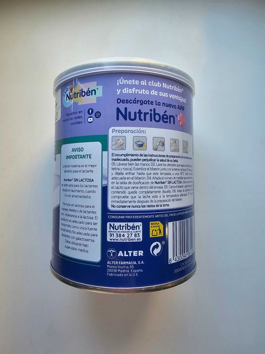 Nutriben sin lactosa