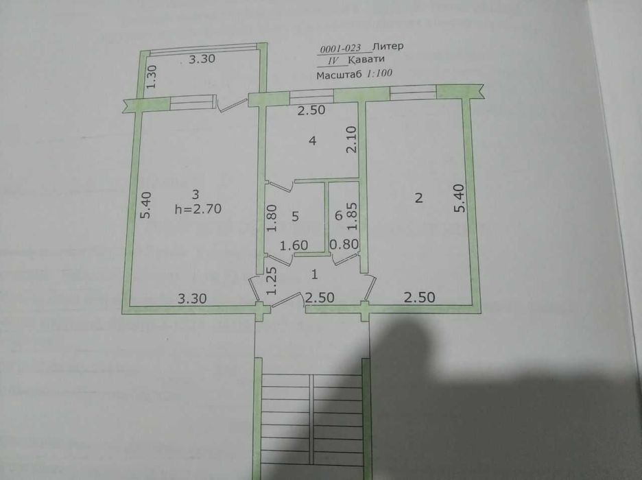 Продается 2 х комн. переделен 3-х комн. квартира возле ТТЗ автостанции