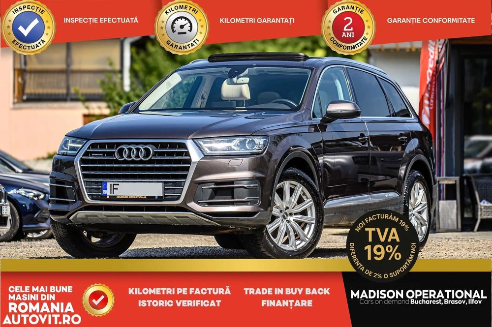 Audi Q7 16,520 euro +TVA panoramic BOSE memorii piele bej anvelope iarna