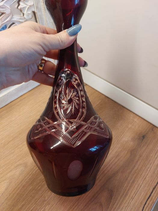 Vaza cristal rubiniu.