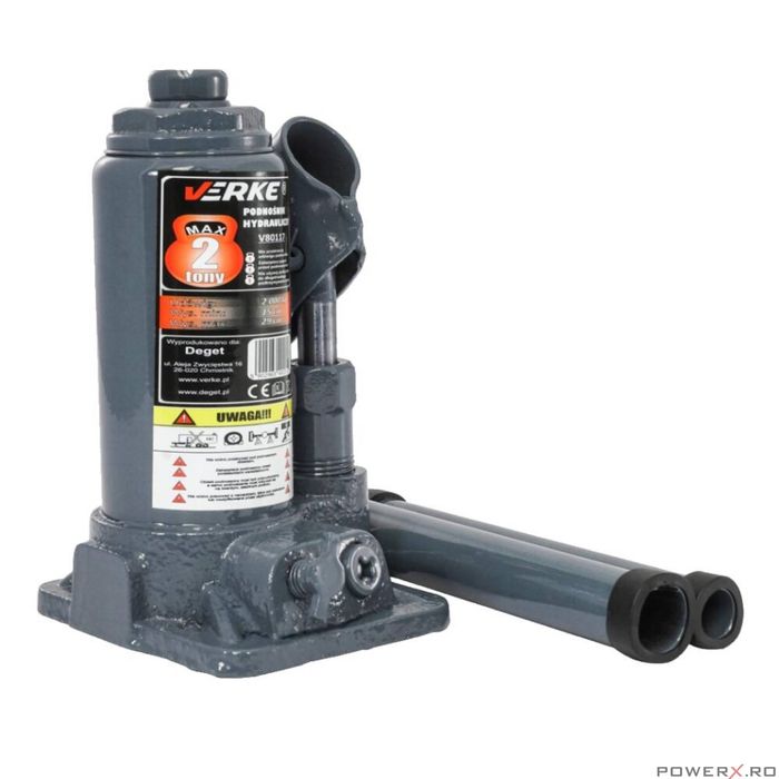 Cric hidraulic tip butelie, capacitate 2 tone 150 mm - 295 mm, Verke