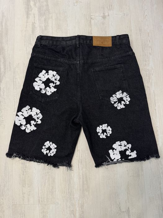 Denim tears black jean shorts