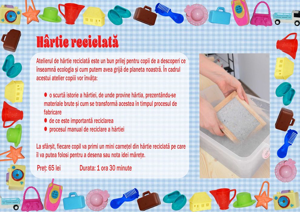 Ateliere Creative: fotografie analog, modelaj în lut, hârtie manuală