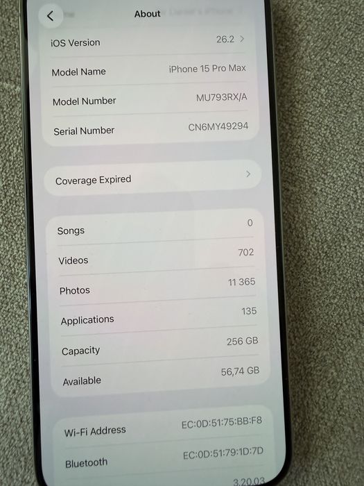 Iphone 15 Pro Max 266 Gb