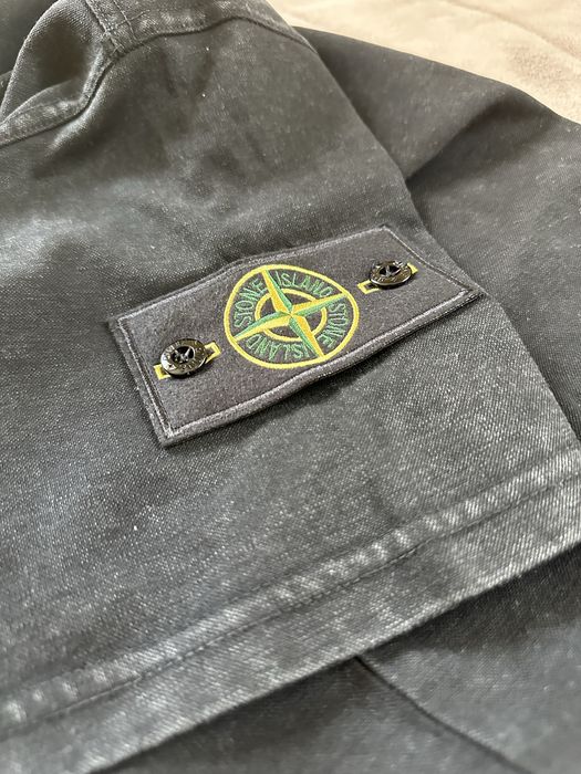 Черна поло риза Stone Island (М)