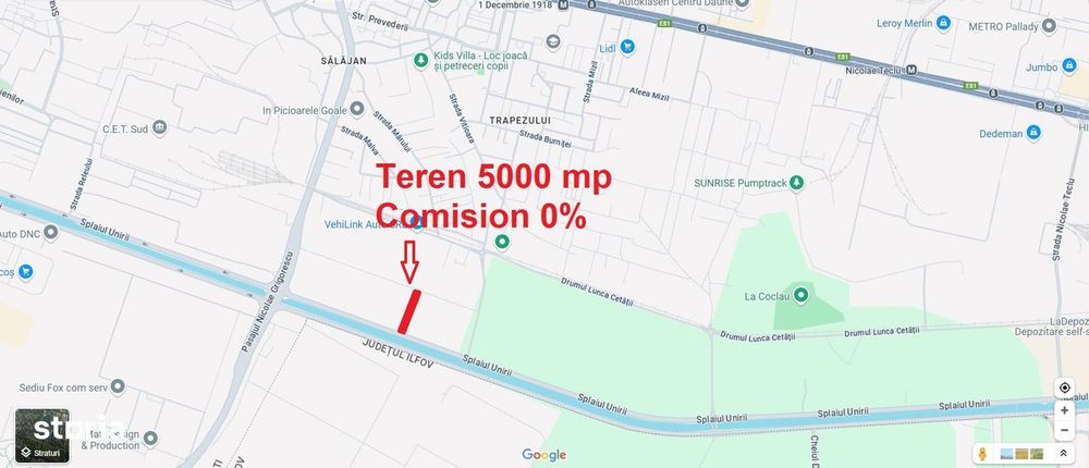 Teren Intravilan Splaiul Unirii-Pasaj N. Grigorescu | Deschidere Dubla