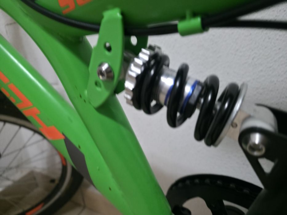 Bicicleta mtb RICH ALPINE, roti 20 in. Verde cu portocaliu
