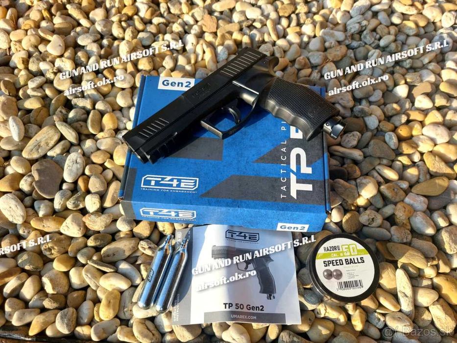 ~ PISTOL 200M/s Airsoft Hdp Hdr MODIFICAT Co2 ,Nou Pusca+100bile Co2