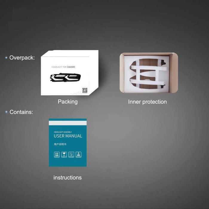 Стопове с динамични жълти мигачи за Chevrolet Camaro след 2019