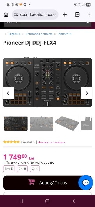 Consolă dj Pioneer DDJ-FLX4