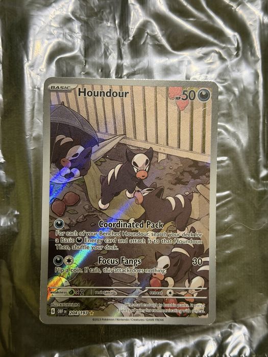 Pokemon карта Houndour Obsidian Flames 2023 English